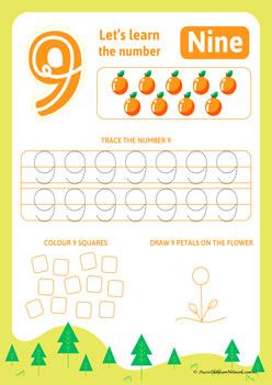 Lets Learn Number 9