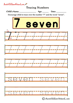 preschool printables 7 Seven