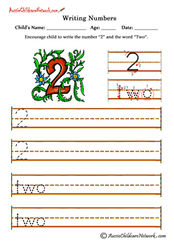 different ways to write numbers 2 Two