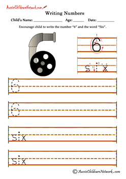 rules for writing numbers 6 Six
