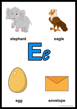 Alphabet Colouring Pages E
