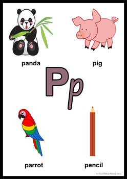 Alphabet Colouring Pages P