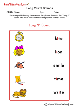 free long vowel worksheets