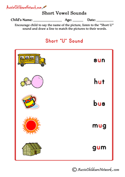 short vowel worksheet