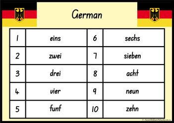 1 To 10 German
