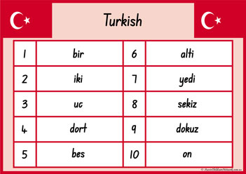 1 To 10 Turkish