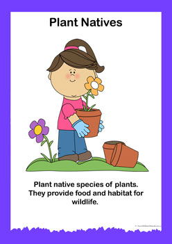 Caring For The Environment Posters 6, plant native posters