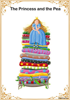The Princess and the Pea display posters, fairytale theme posters, fairytale worksheets for children