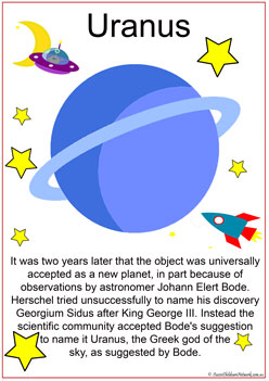 uranus planet information posters classroom learning display for teachers in daycare and childcare