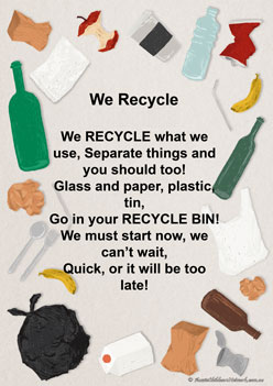 We Recycle, sustainability ideas for children