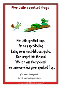 nursery Rhymes Five Little Speckled Frogs