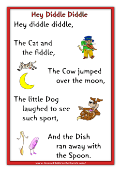 Kids Rhymes Hey Diddly Diddle