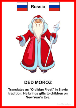 Santa Around The World Posters Dedmoroz
