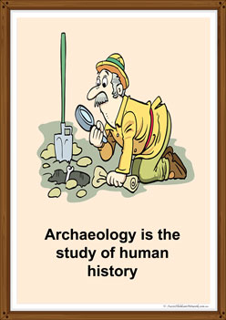 Archaeologist poster for children