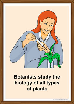 Botanist poster for children