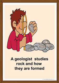 Geologist poster for children