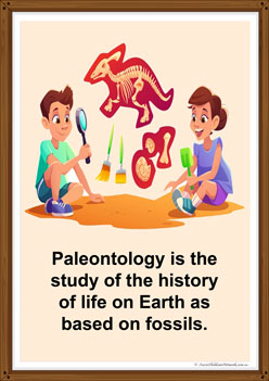 Paleontologist poster for children