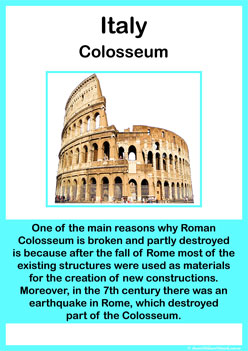 Seven Wonders Poster information display posters, 7 wonders of the world posters for classroom italy