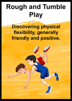 Types Of Play Posters 2, rough and tumble play poster display