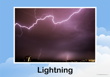 Types Of Weather Lightning, weather learning for kindergarten