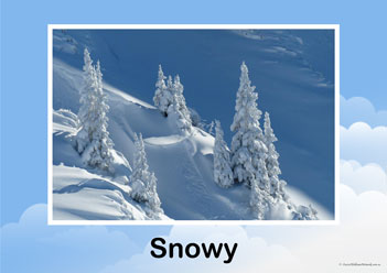 Types Of Weather Snowy, weather theme for kindergarten
