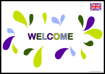 Welcome Uk, welcome posters in different languages, welcome display for kindergarten, learn welcome worksheets