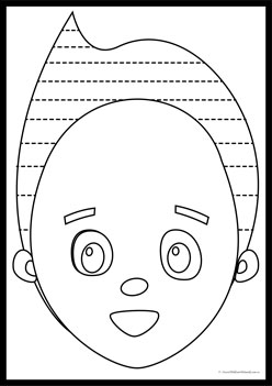 Hairstyle Pattern Tracing 1, pattern tracing for preschool