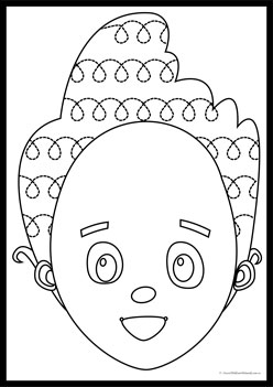 Hairstyle Pattern Tracing 7, tracing lines pre writing skills