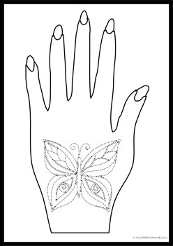 Mehendi Tracing Set10, simple henna