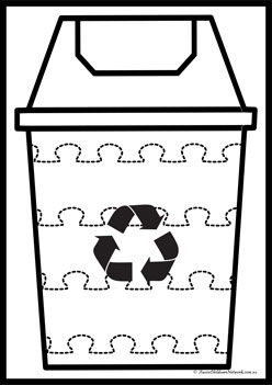 Recycling Bin Tracing Line 8