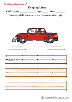 lines cutting printable straight Lines  Tracing Network  Sleeping Aussie Childcare