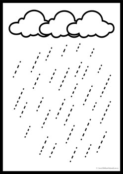 Weather Prewriting Skills 3, lines for tracing