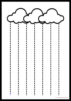 Weather Prewriting Skills 8, tracing lines