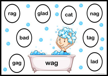 Rhyme Bubbles 4, rhyming words worksheets for children