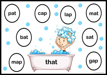 Rhyme Bubbles 8, rhyming words recognition worksheets