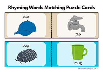 Rhyming Words Matching Puzzle Cards 7