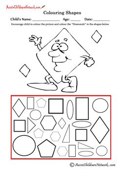 Colouring Shapes printable coloring pages