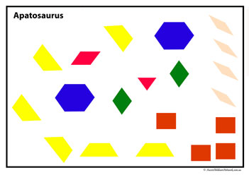 Dinosaur Pattern Shape Apatosaurus