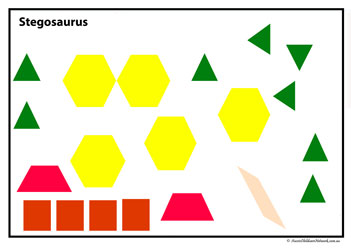 Dinosaur Pattern Shape Stegosaurus