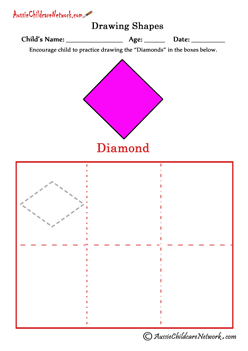 drawing shapes for kids DIAMONDS