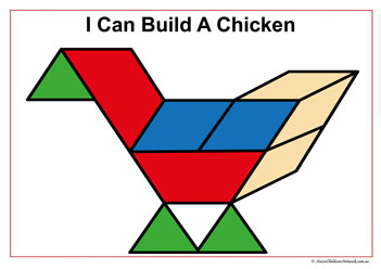 farm animal pattern blocks shapes chicken children matching game