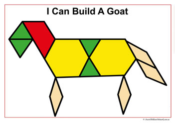 farm animal pattern blocks shapes goat children matching game