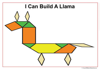 farm animal pattern blocks shapes llama children matching game