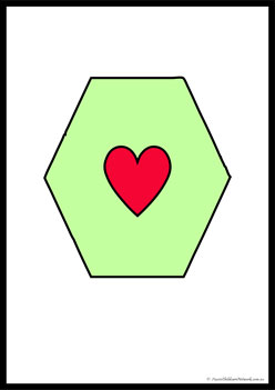 Love Bug Shapes matching shapes, 2d shape worksheet for preschool
