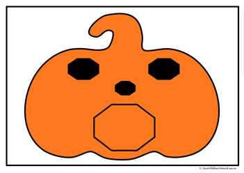 matching shapes shape recognition pumpkin head shapes halloween theme shapes worksheets shapes octagon activity