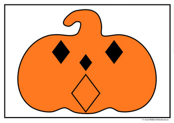 matching shapes shape recognition pumpkin head shapes halloween theme shapes worksheets shapes diamond activity