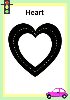 Road Shapes Heart, cut out road shapes