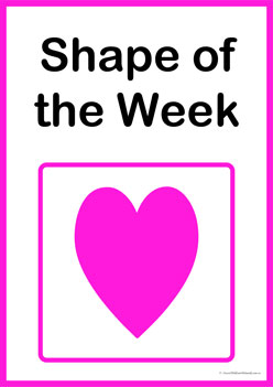 Shape Of The Week Heart,  shape of the week activity