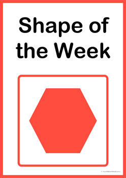 Shape Of The Week Hexagon, shape of the week for circle time