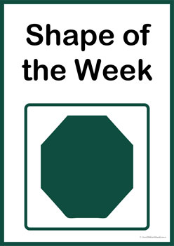 Shape Of The Week Octagon,  shape of the week for group time